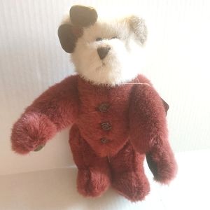 Boyds Bears Gwendolyn Teddy Bear Archive Collection Red Fur Off White Head 12"